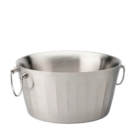 Bandeja de hielo isotérmica de acero inoxidable satinado - Para botellas y bebidas - 37 cm