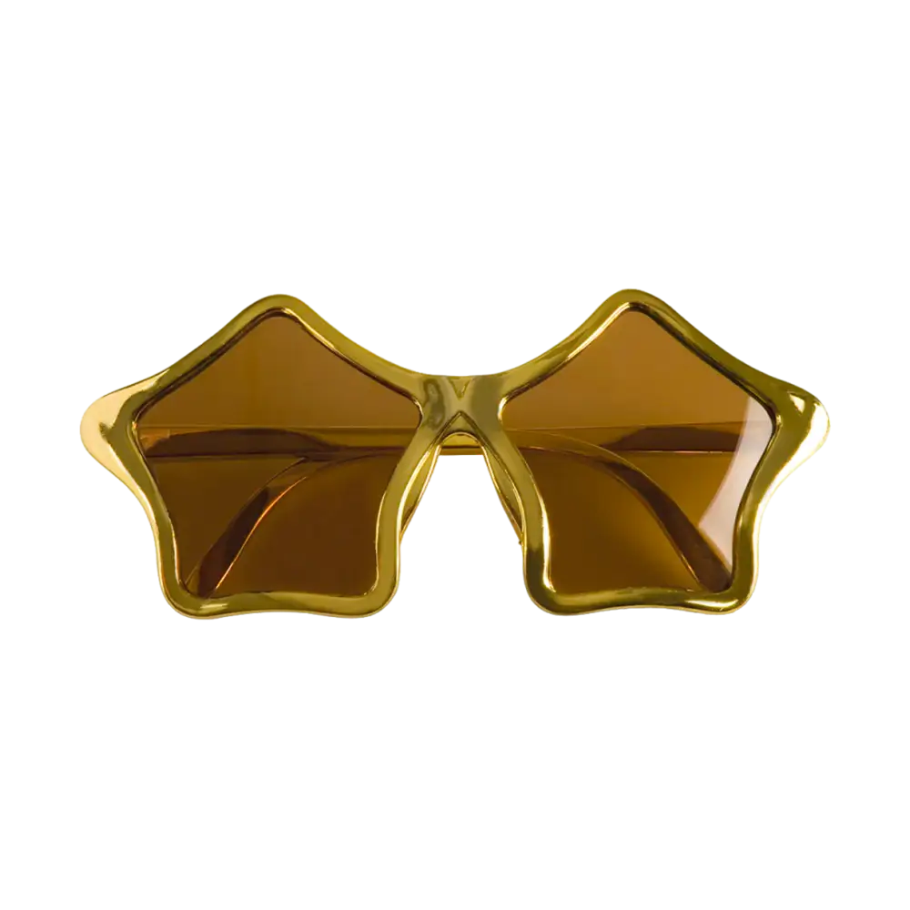 Gafas de fiesta con forma de estrella doradas – Paquete de 2