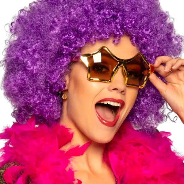 Gafas de fiesta con forma de estrella doradas – Paquete de 2