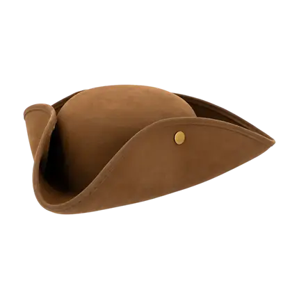 Sombrero tricornio pirata Charles con aspecto de cuero – 58 cm