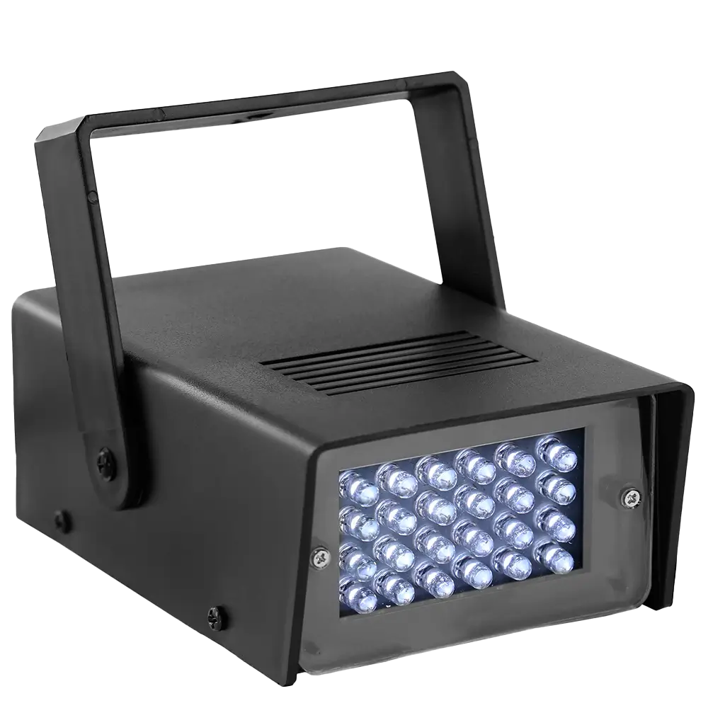 Luz estroboscópica LED "FLASHLED-MINI" - 24 LED blancos, velocidad regulable