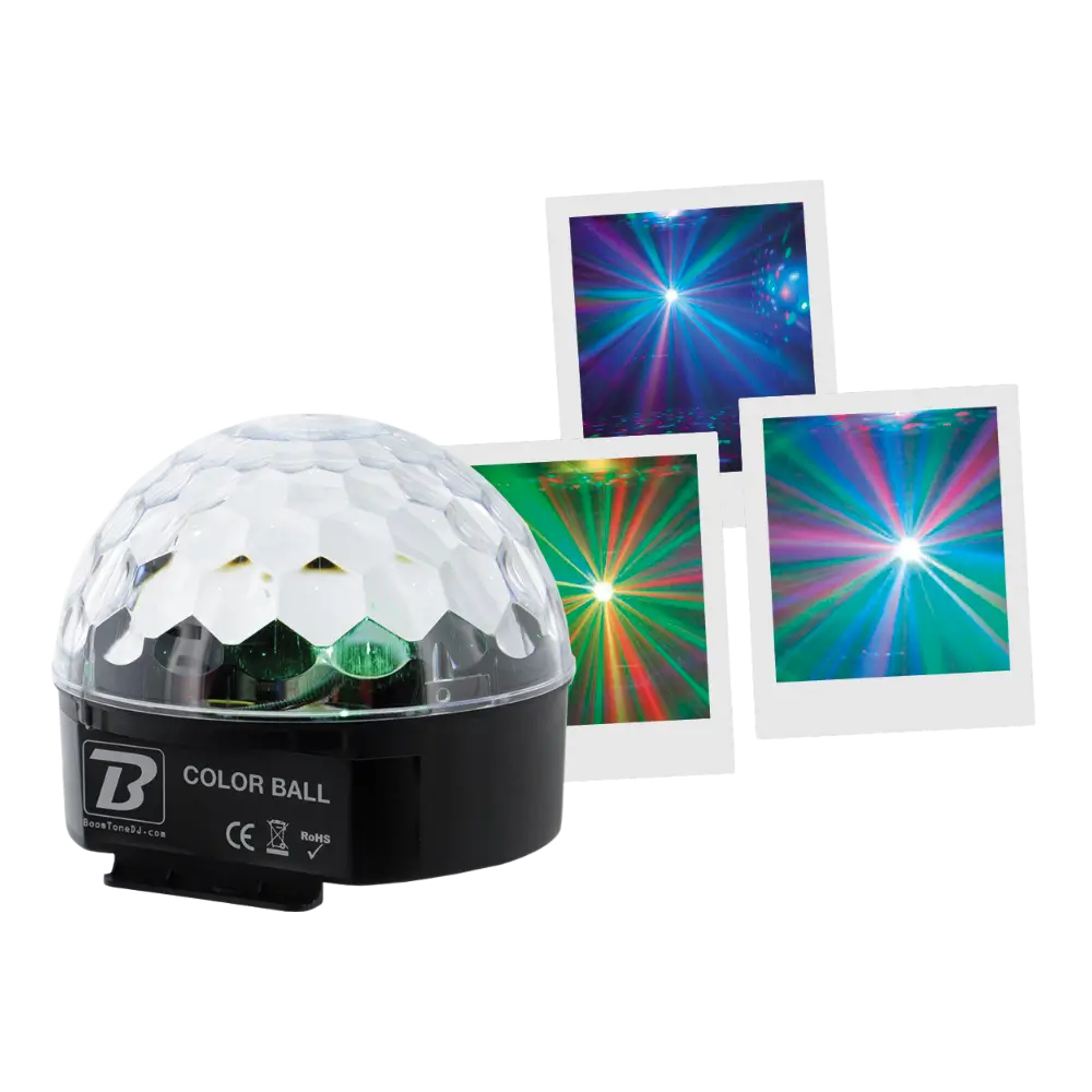 Juego de luces LED "Color Ball" - RGB 9W, 82 lentes, mando a distancia incluido