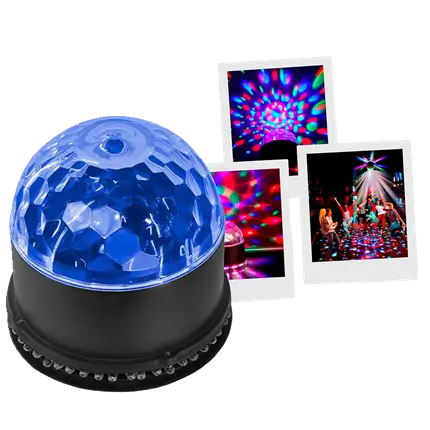 Juego de luces LED SunBall - 48 LED RGB, efectos Sol y bola de discoteca, modos automático y audio