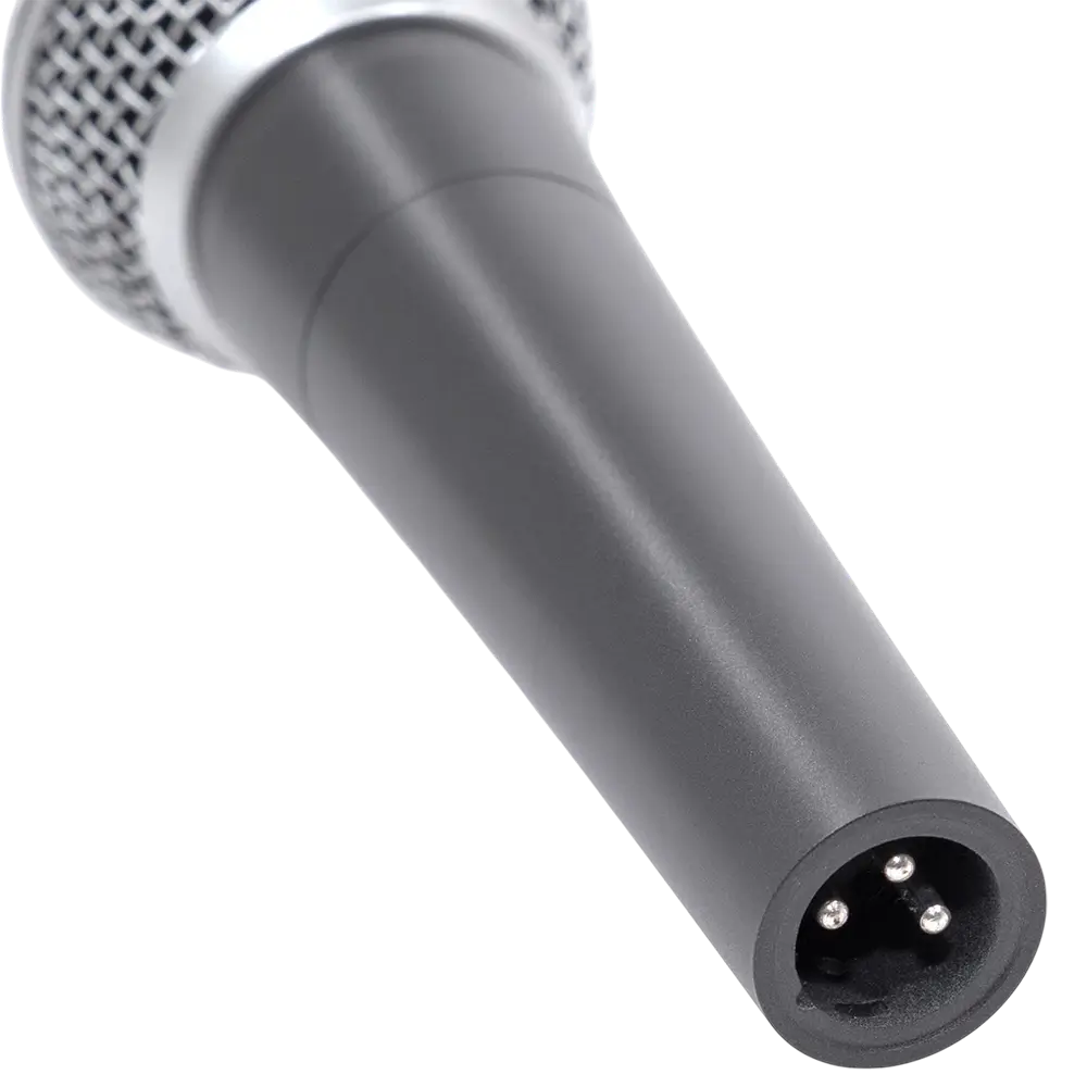 Micrófono dinámico "MIC 300" Mac Mah – Pack de 3 micrófonos con cable con maletín, pinzas, supercardioide, XLR