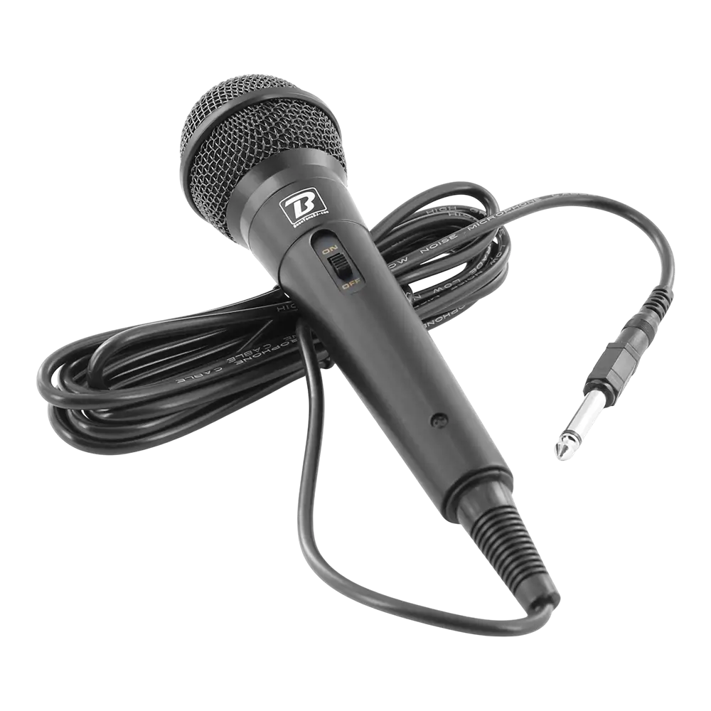 Micrófono dinámico "MIC10" - cardioide, cable de 3 m, miniconector + adaptador de 6,35 mm