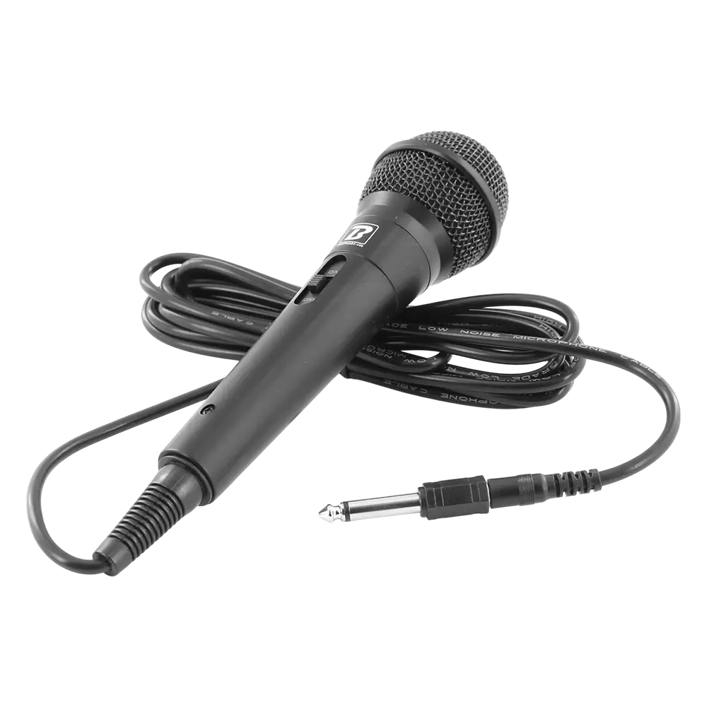 Micrófono dinámico "MIC10" - cardioide, cable de 3 m, miniconector + adaptador de 6,35 mm