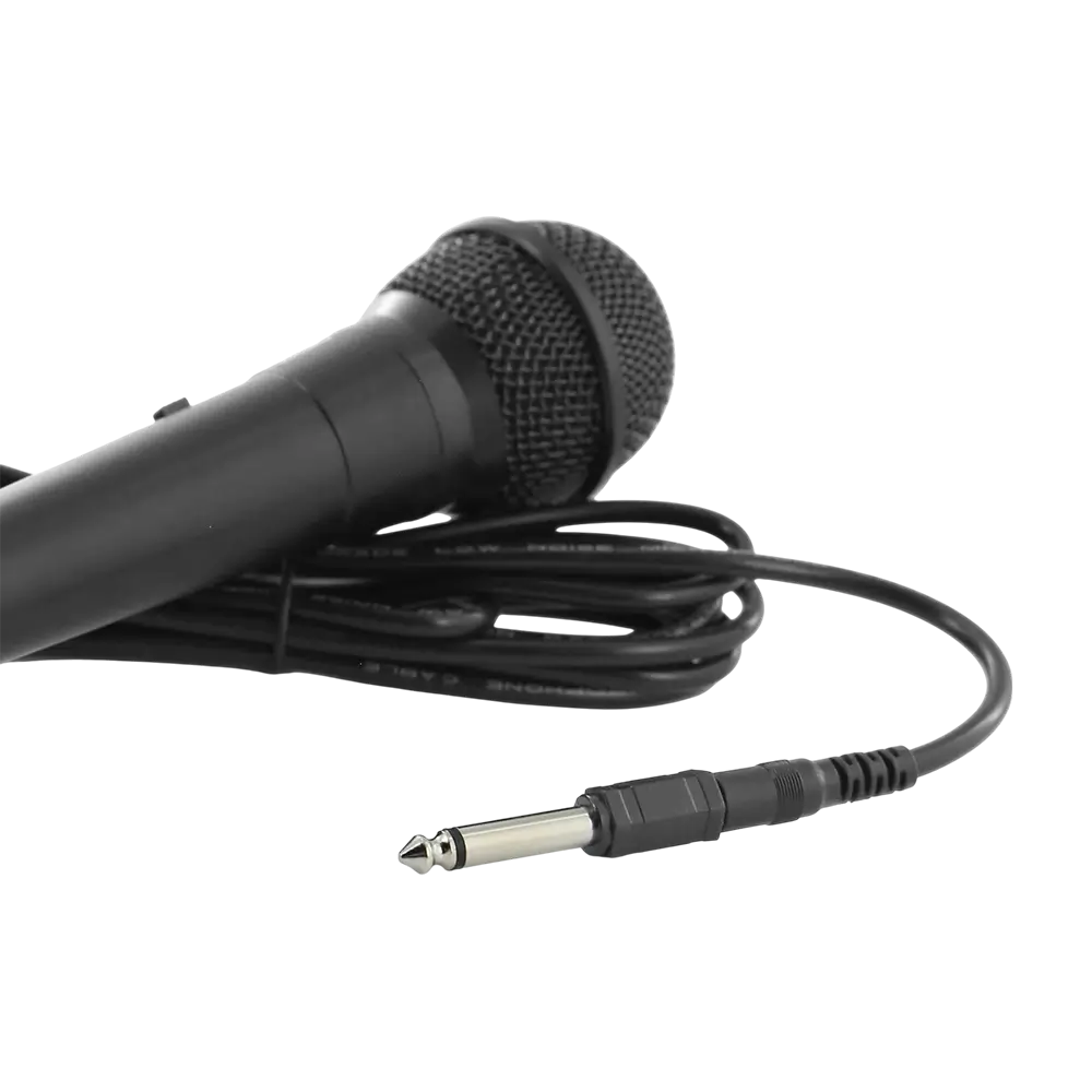 Micrófono dinámico "MIC10" - cardioide, cable de 3 m, miniconector + adaptador de 6,35 mm