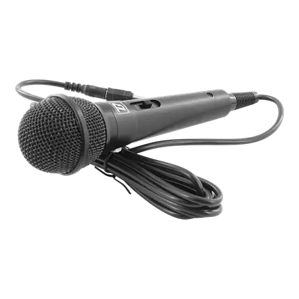 Micrófono dinámico MIC10 - cardioide, cable de 3 m, miniconector + adaptador de 6,35 mm
