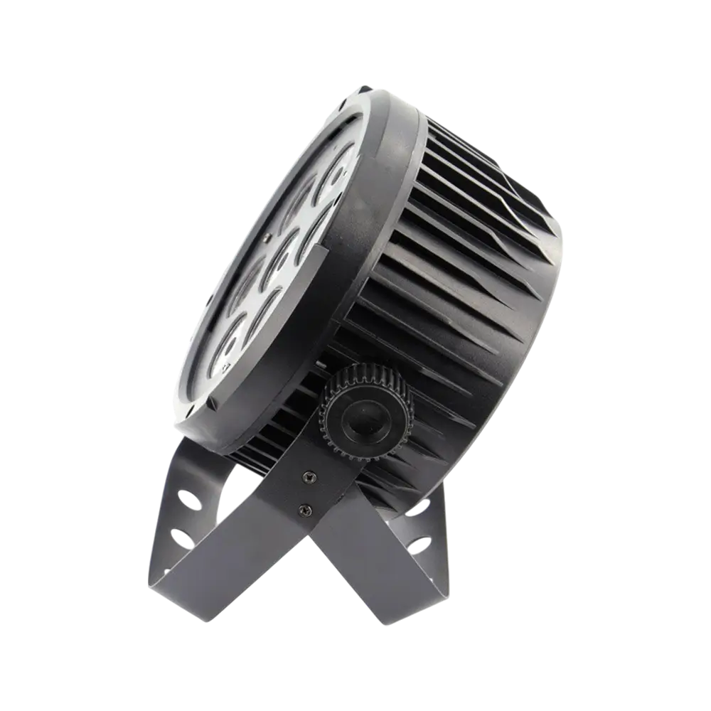 Proyector PAR LED 7x10W 5en1 - 7 LED RGBWA, DMX, modos automático y musical y mando a distancia