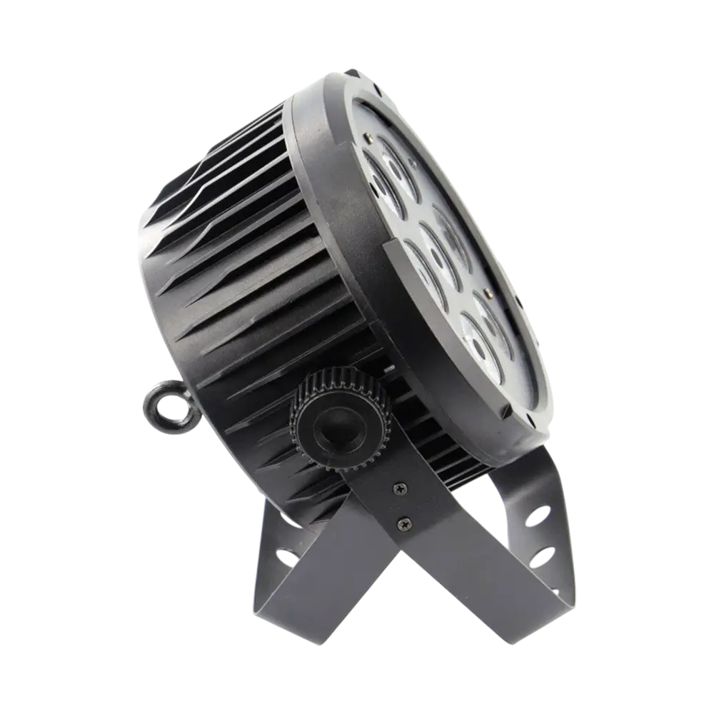 Proyector PAR LED 7x10W 5en1 - 7 LED RGBWA, DMX, modos automático y musical y mando a distancia