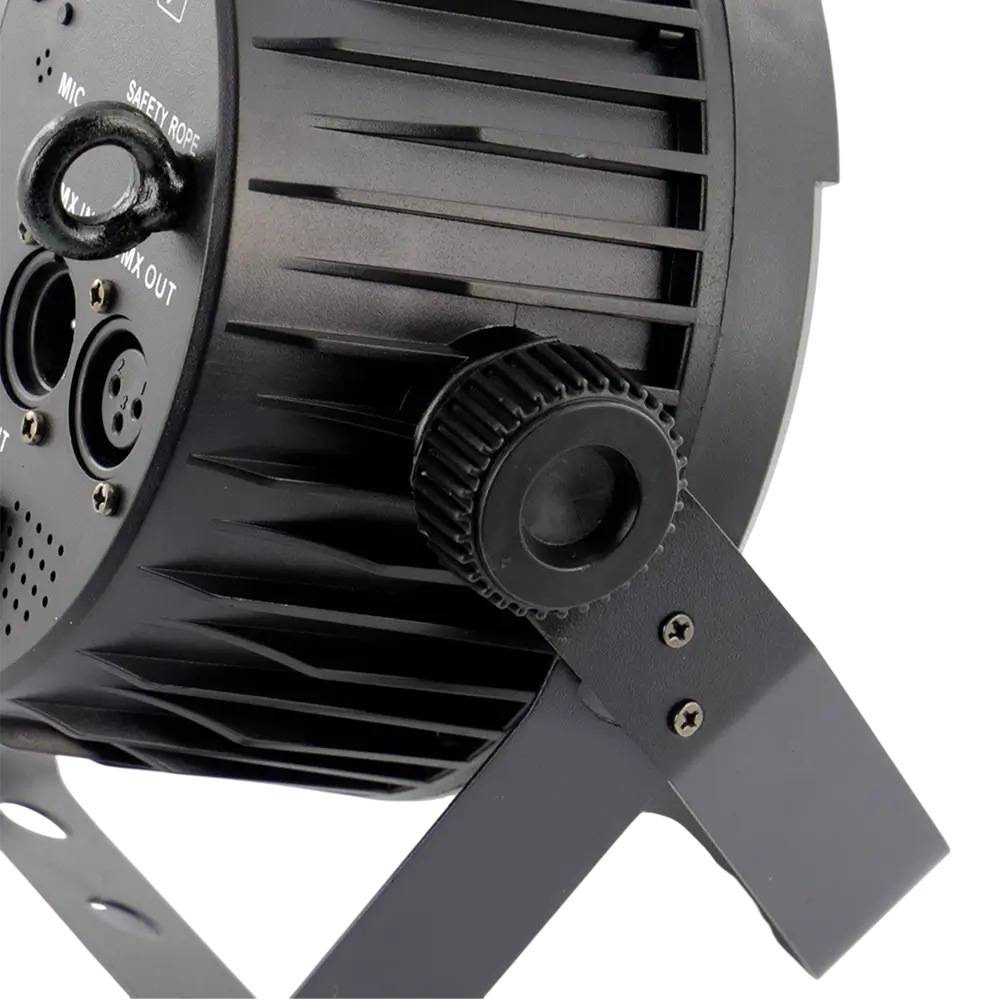 Proyector PAR LED 7x10W 5en1 - 7 LED RGBWA, DMX, modos automático y musical y mando a distancia