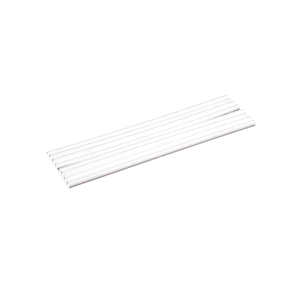 Pajita blanca PP reciclable 20cm ø 6mm - Apta para uso alimentario y reutilizable (Pack de 250)