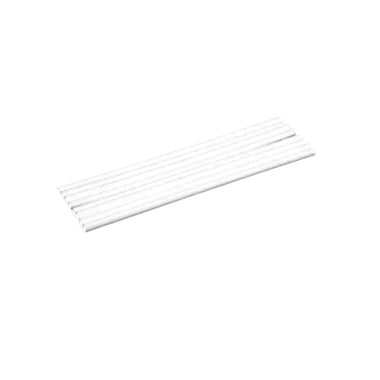 Pajita blanca PP reciclable 20cm ø 6mm - Apta para uso alimentario y reutilizable (Pack de 250)