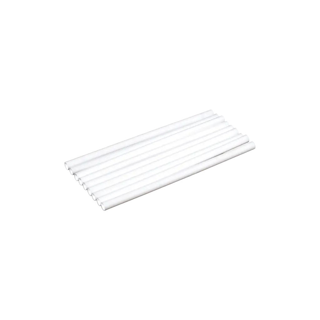 Pajita "pequeña" reciclable de PP blanco para cócteles 15cm ø 8mm - Apta para uso alimentario y reutilizable (paquete de 250)