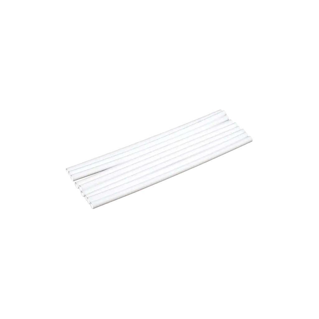 Pajita de cóctel de PP reciclable blanca 20cm ø 8mm - Apta para uso alimentario y reutilizable (Paquete de 250)