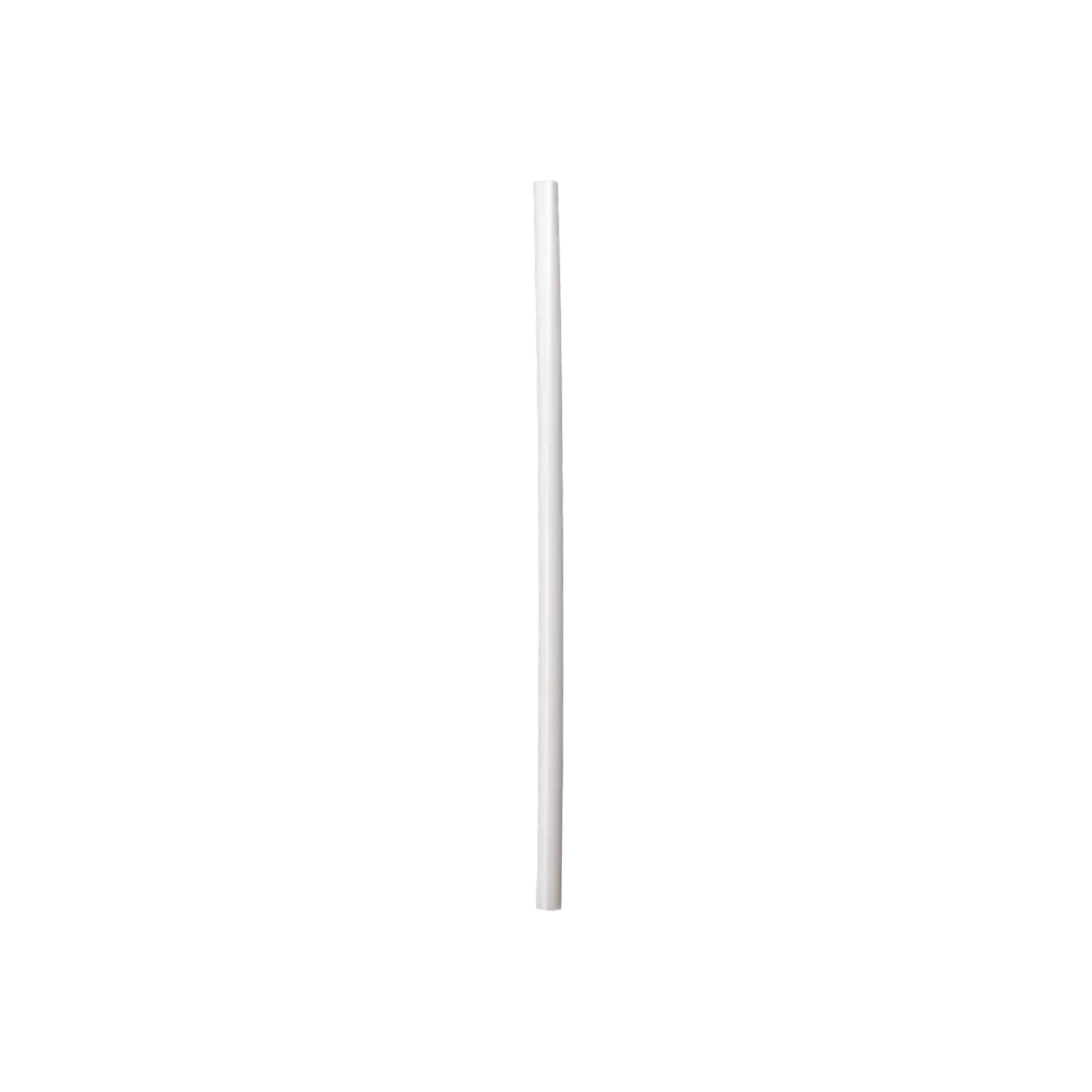 Pajita de cóctel de PP reciclable blanca 20cm ø 8mm - Apta para uso alimentario y reutilizable (Paquete de 250)