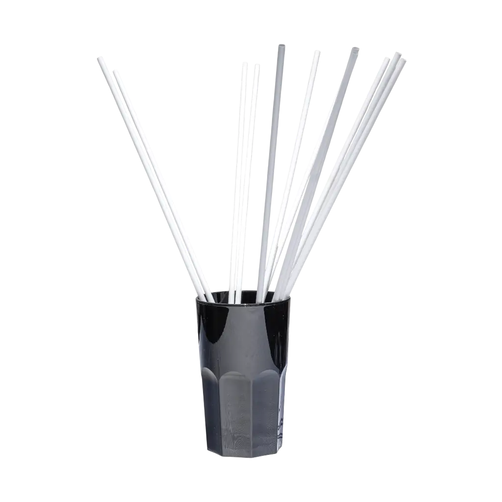 Pajita reciclable gigante XXL blanca PP 50cm ø 8mm - Certificada para uso alimentario y reutilizable (Pack de 500)