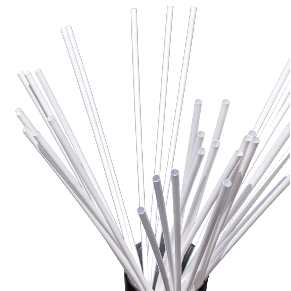 Pajita reciclable gigante XXL blanca PP 40cm ø 8mm - Certificada para uso alimentario y reutilizable (Pack de 100)