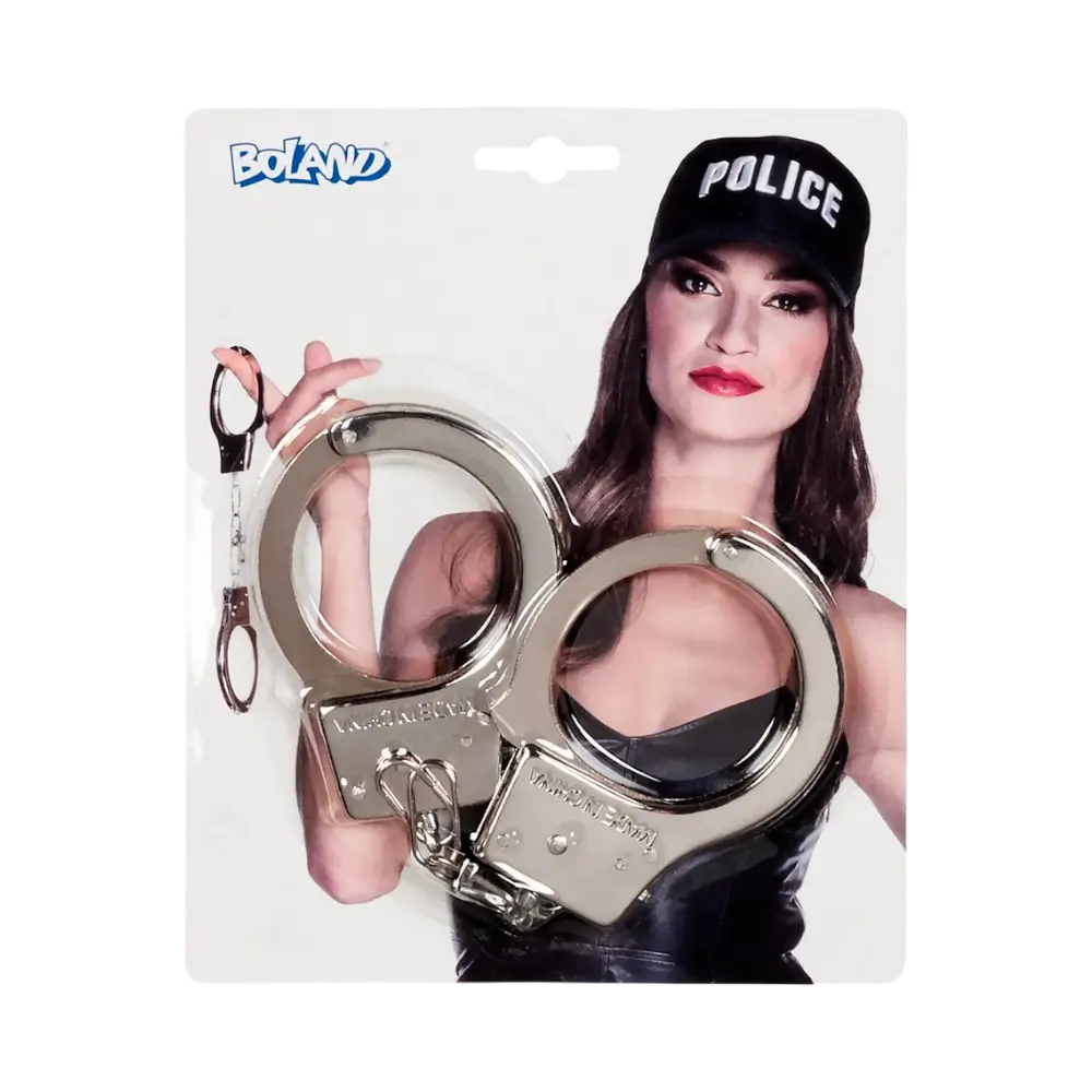 Esposas metálicas con llaves - Disfraz de policía