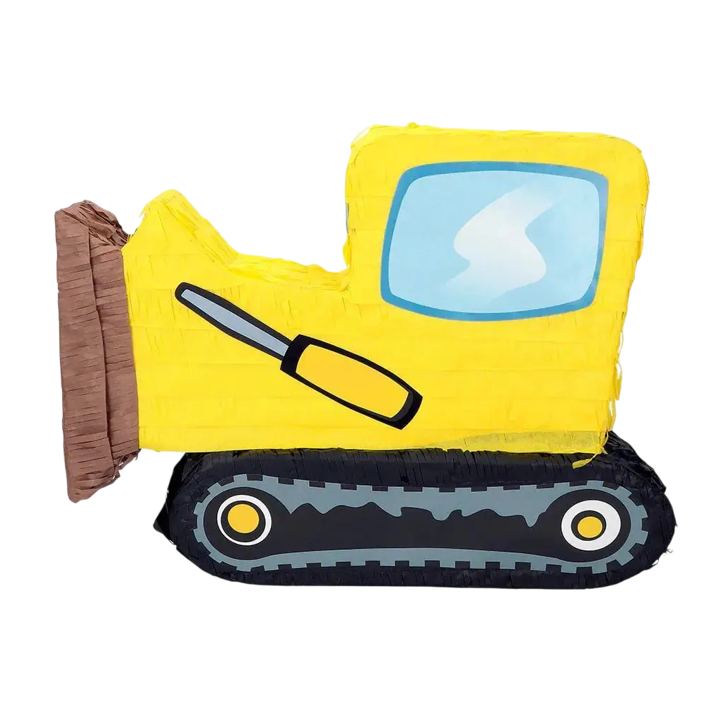 Piñata Bulldozer amarillo- Para golpear - 45 cm