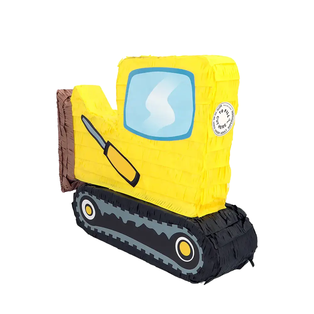 Piñata Bulldozer amarillo- Para golpear - 45 cm