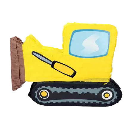 Piñata Bulldozer amarillo- Para golpear - 45 cm