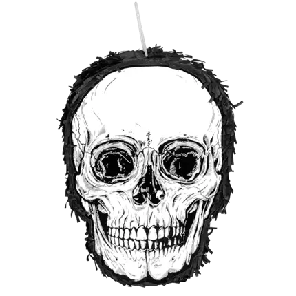 Piñata calavera y tibias cruzadas - Para golpear - 35 cm