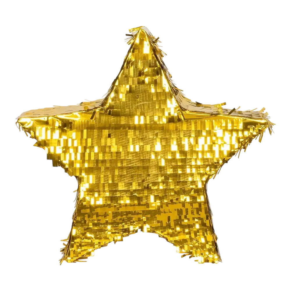 Piñata estrella dorada - Para golpear - 44 cm