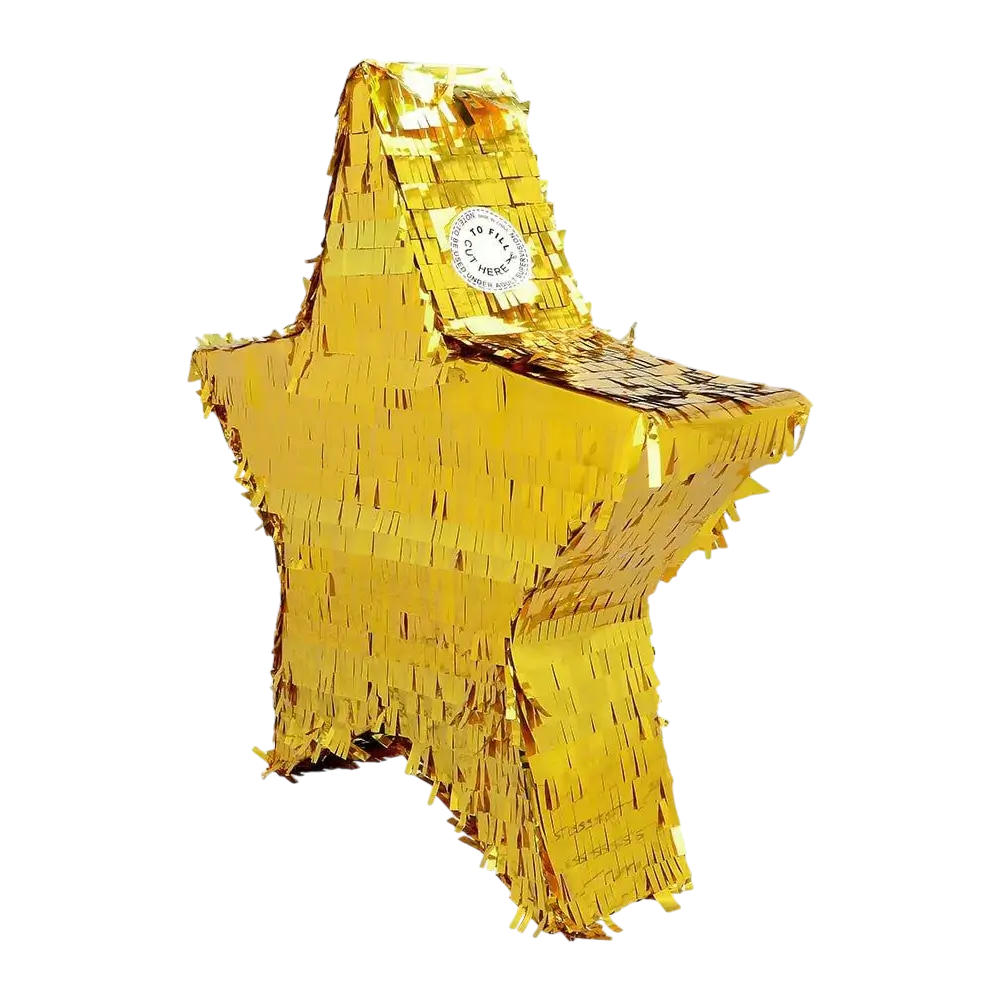 Piñata estrella dorada - Para golpear - 44 cm