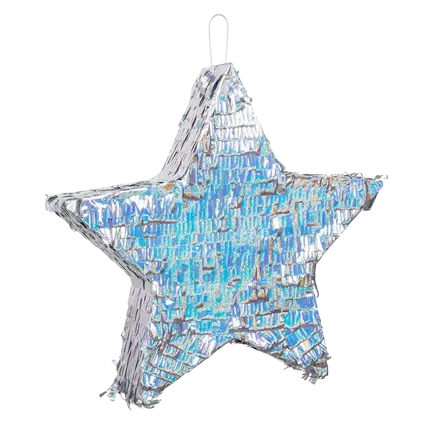 Piñata estrella de plata - Para acuñar - 44 cm
