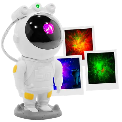 Foco LED Star Man con nebulosa en movimiento y cielo estrellado - BoomTone DJ