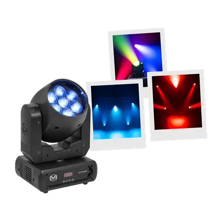 Cabezal de lavado LED profesional, IZY 715 Zoom - estroboscopio y DMX - Mac Mah