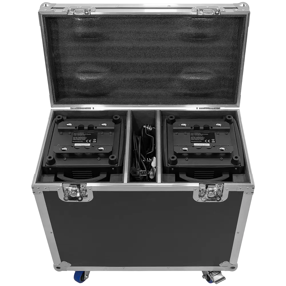 Lote de 2 híbridos "Aurora 150 BSW" haz + spot + wash con flight case - Mac Mah