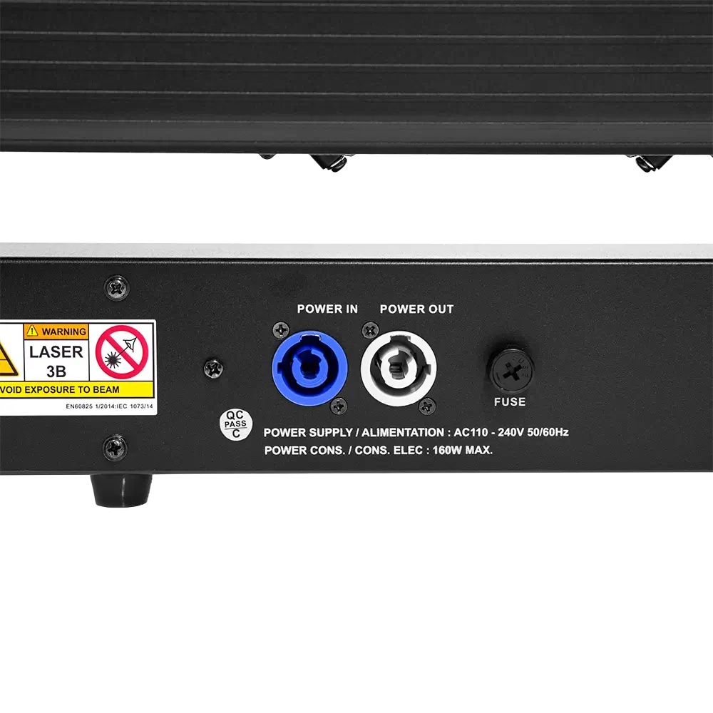 Barra láser pro "Laser Bar 6X1000RGB" 6×1000 mW RGB motorizada - Evolite