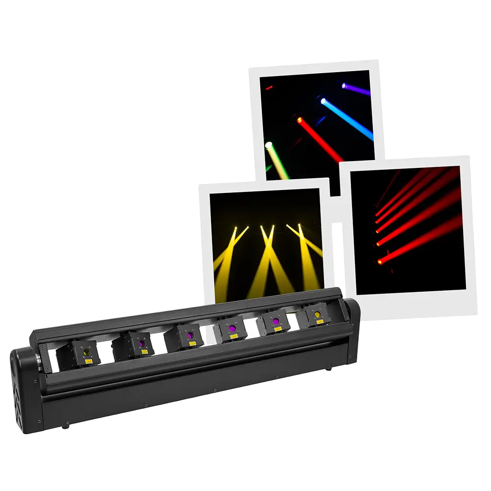 Barra láser pro "Laser Bar 6X1000RGB" 6×1000 mW RGB motorizada - Evolite
