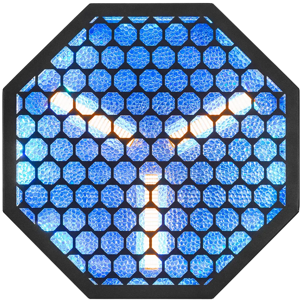 Efecto LED retro octogonal "Amber-O" + RGB DMX - Mac Mah