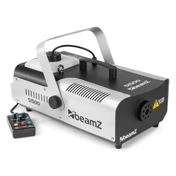 Máquina de humo BEAMZ S1500 con DMX - 1500W + Mando a distancia con cable y temporizador
