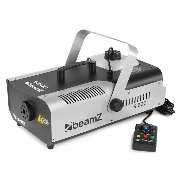 Máquina de humo BEAMZ S1500 con DMX - 1500W + Mando a distancia con cable y temporizador