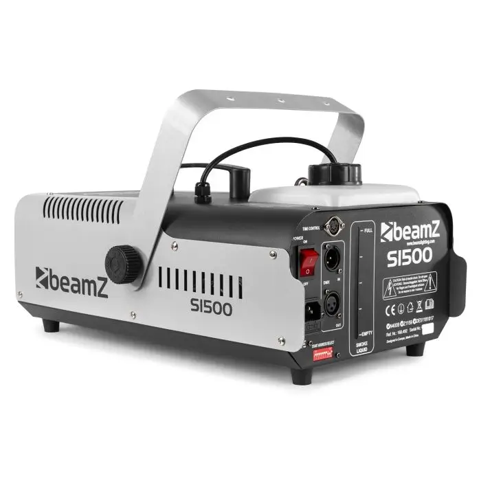 Máquina de humo BEAMZ S1500 con DMX - 1500W + Mando a distancia con cable y temporizador