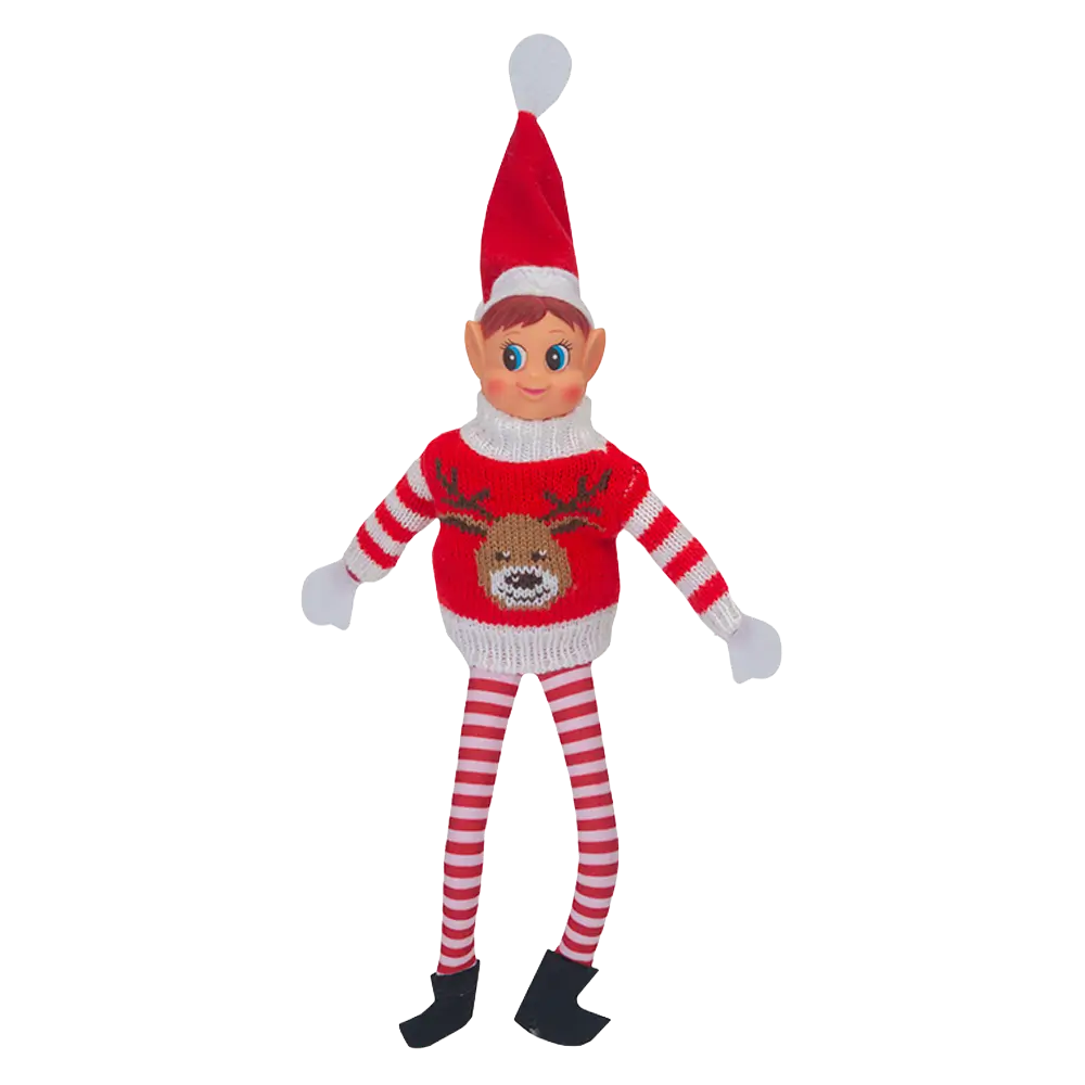 Disfraz de elfo con jersey de Navidad (Set de 4)