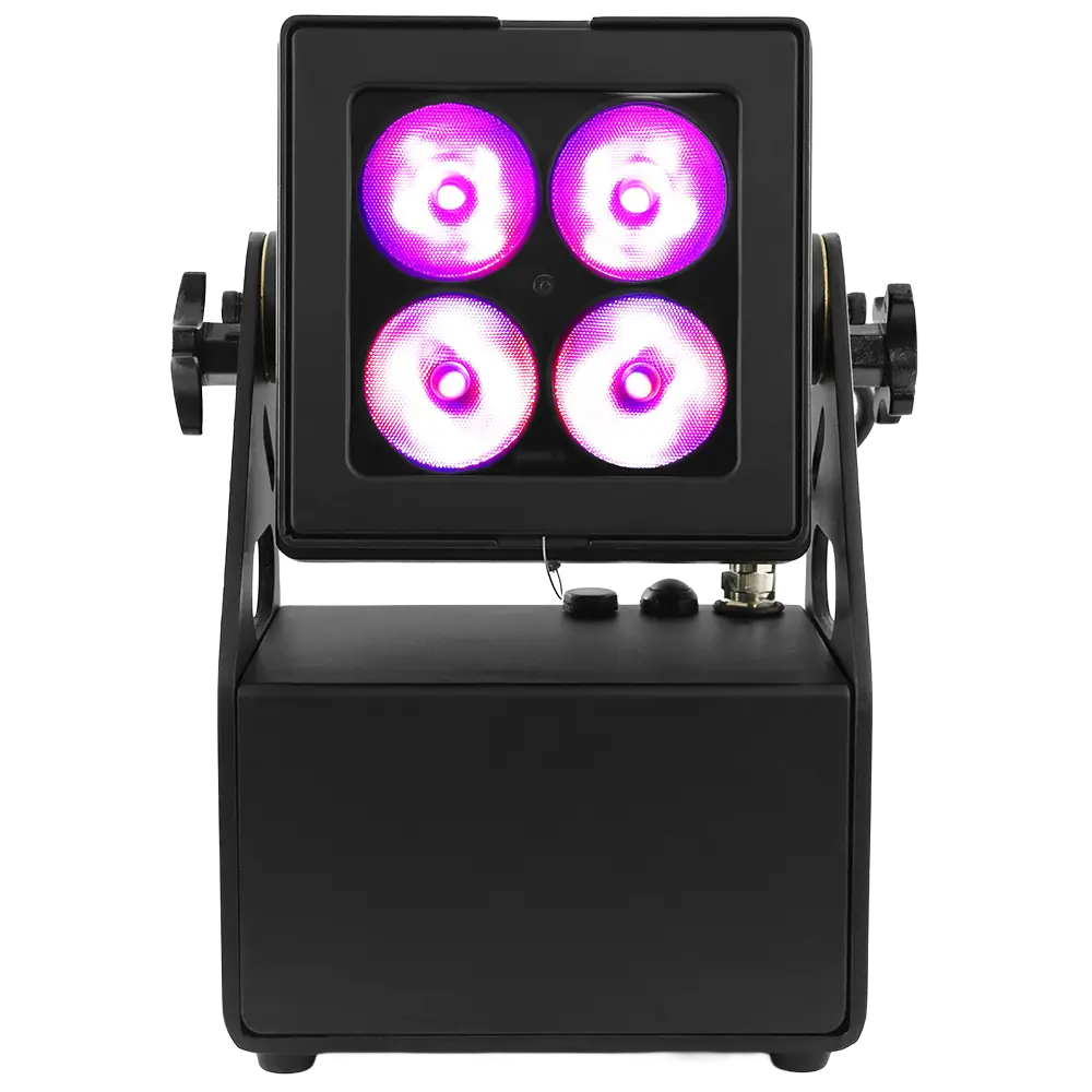 Evolite Tropikolor LED PAR luz 4x15W FC - alimentado por batería IP65 (x6)