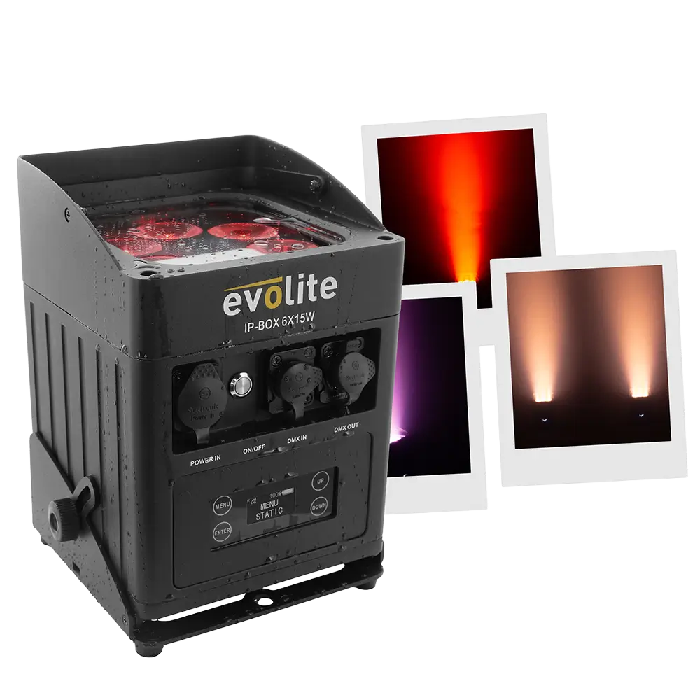 Proyector estanco Evolite IP-Box 6×15W - LED a pilas IP65
