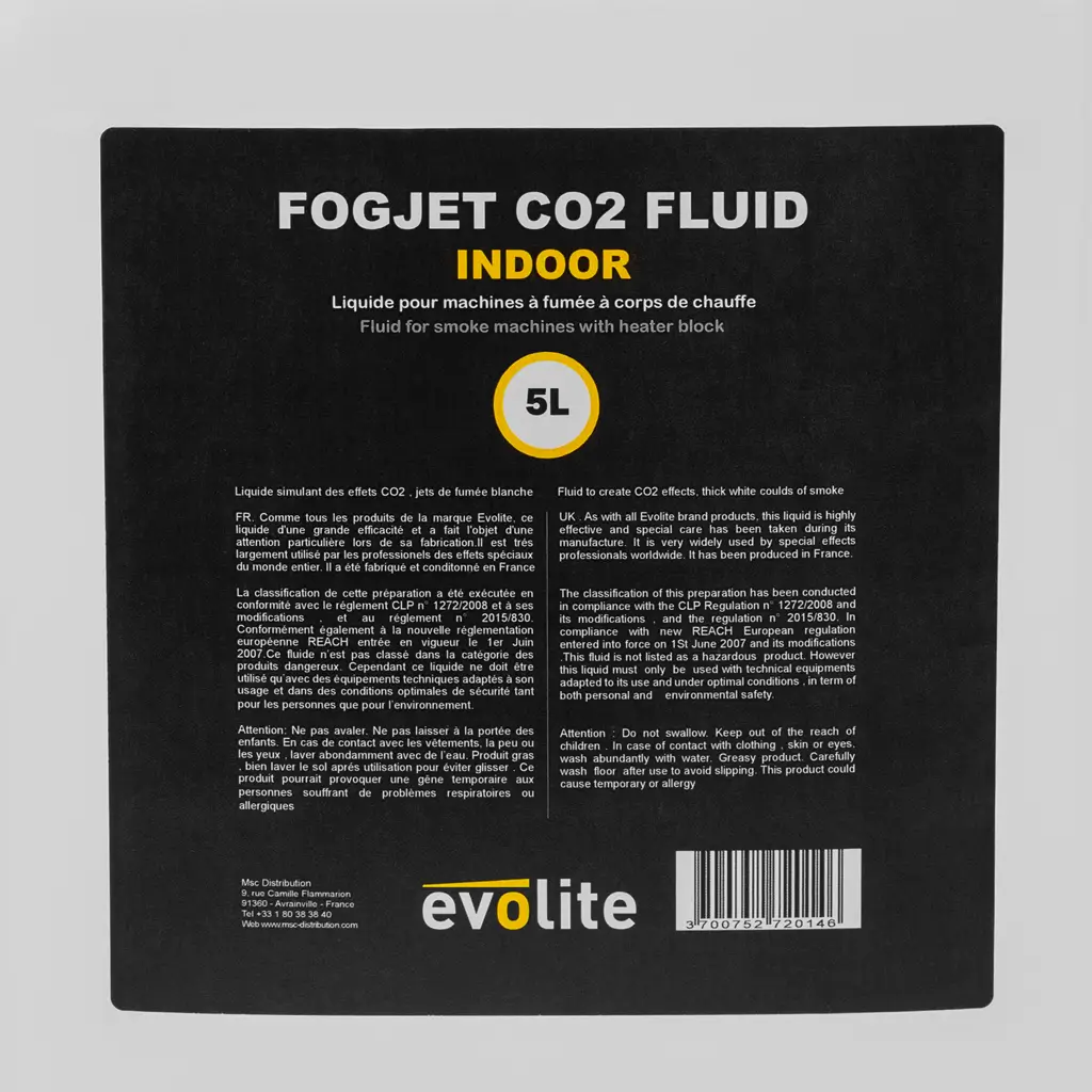 Líquido de niebla de CO2 - FogJet CO2 Indoor Evolite - Uso en interiores - Lata de 5L