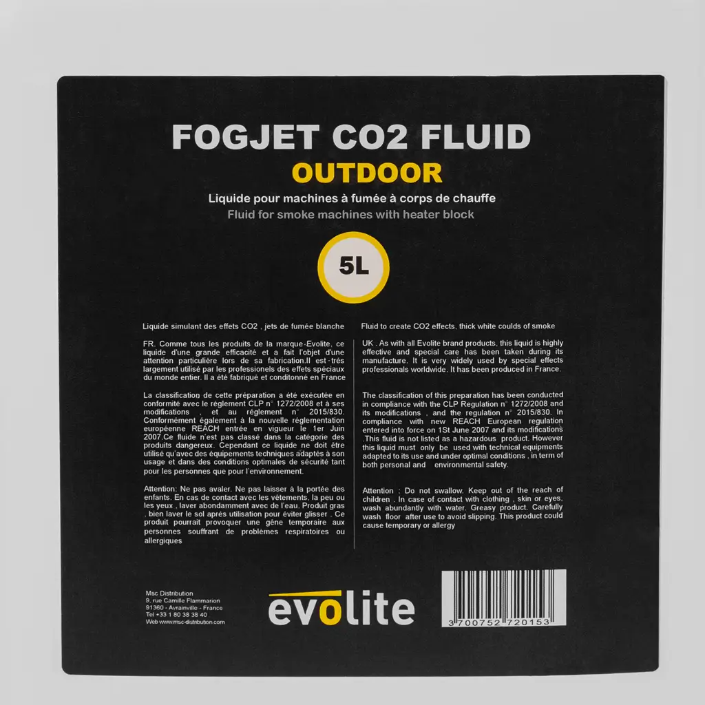 Líquido de niebla de CO2 - FogJet CO2 Outdoor Evolite - Uso exterior - Bidón 5L
