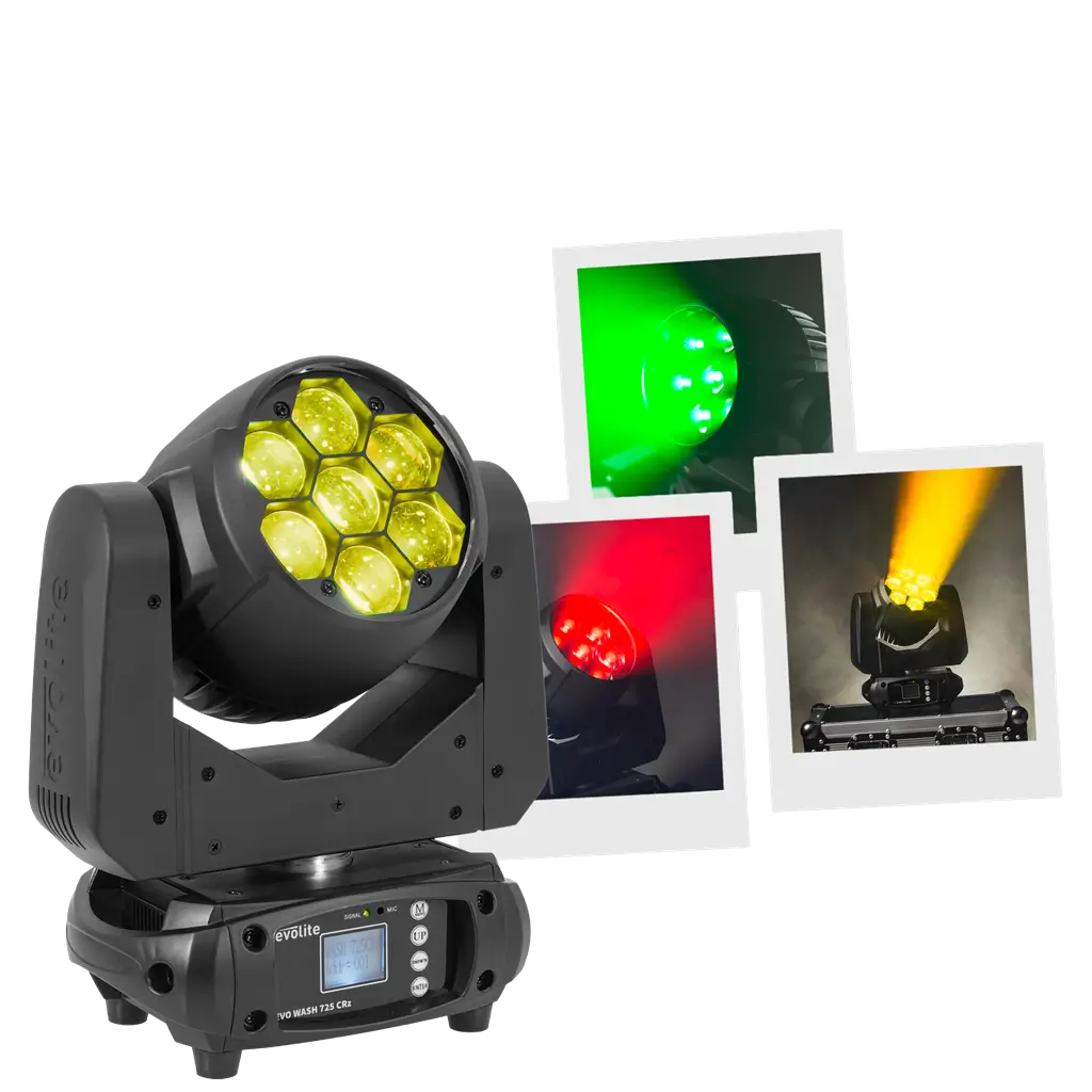 Foco Wash 725 W - Evo Wash 725 CRz Evolite - LED multicolor y control DMX