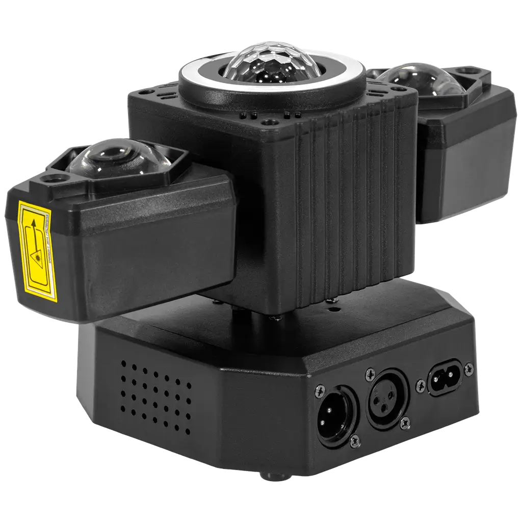 Foco multifunción de 50 W - UFO Wing BoomTone DJ - LED + LÁSER + estroboscópico + haces, controlable por DMX