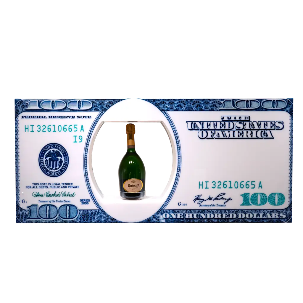 Ritual de servicio "Dollar" - Expositor de botellas VIP iluminado | By Sparklers®.
