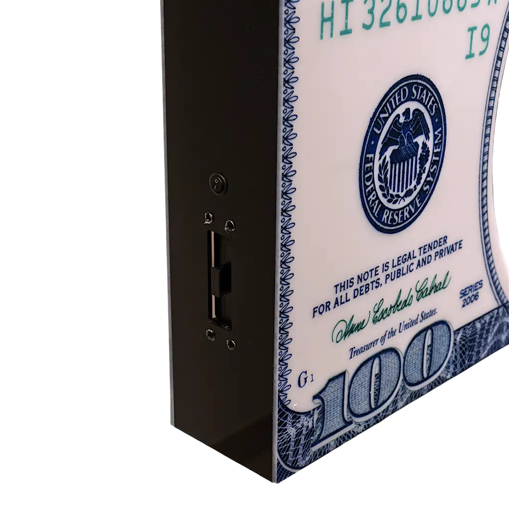 Ritual de servicio "Dollar" - Expositor de botellas VIP iluminado | By Sparklers®.