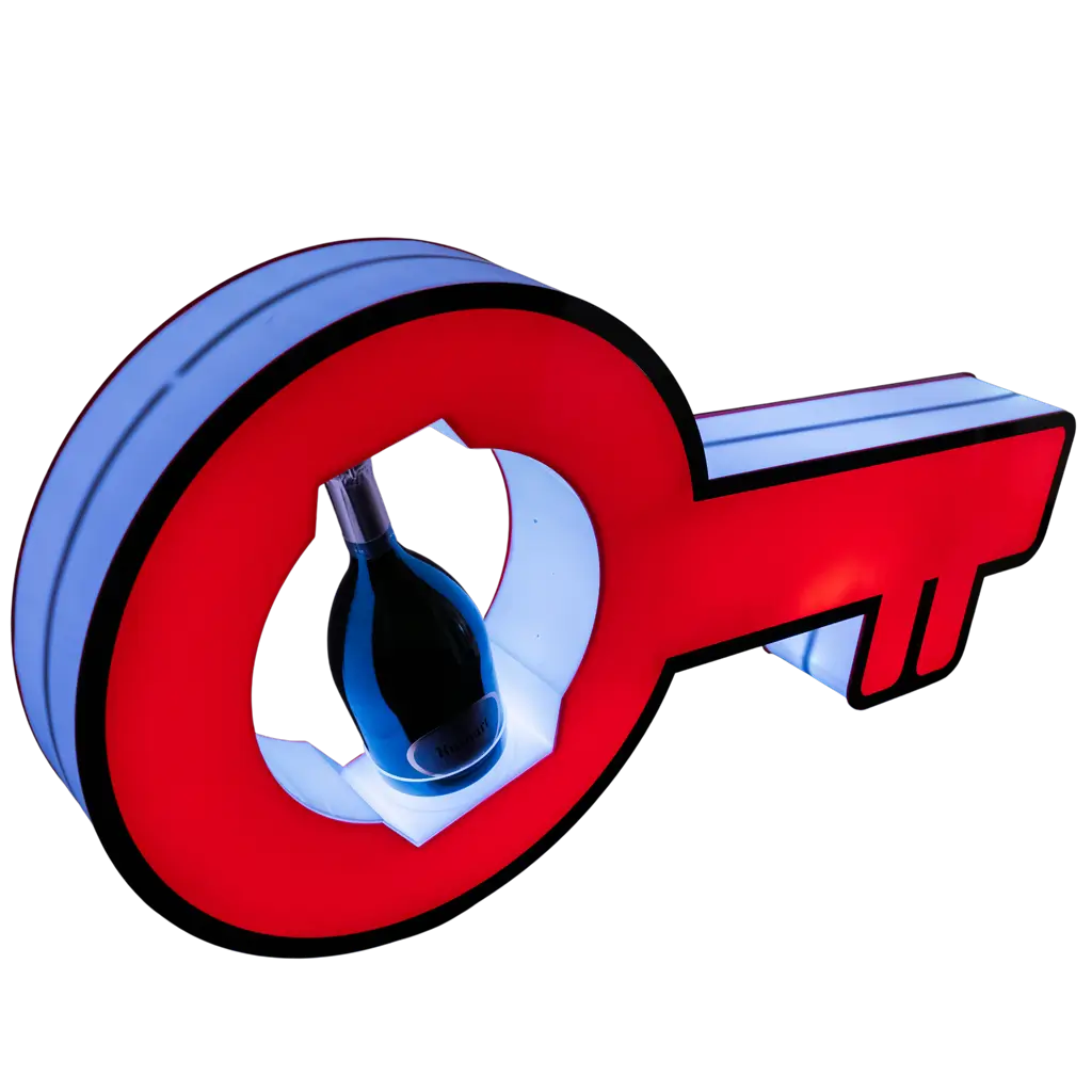 Ritual de servicio clave - Expositor de botellas VIP iluminado | By Sparklers®.