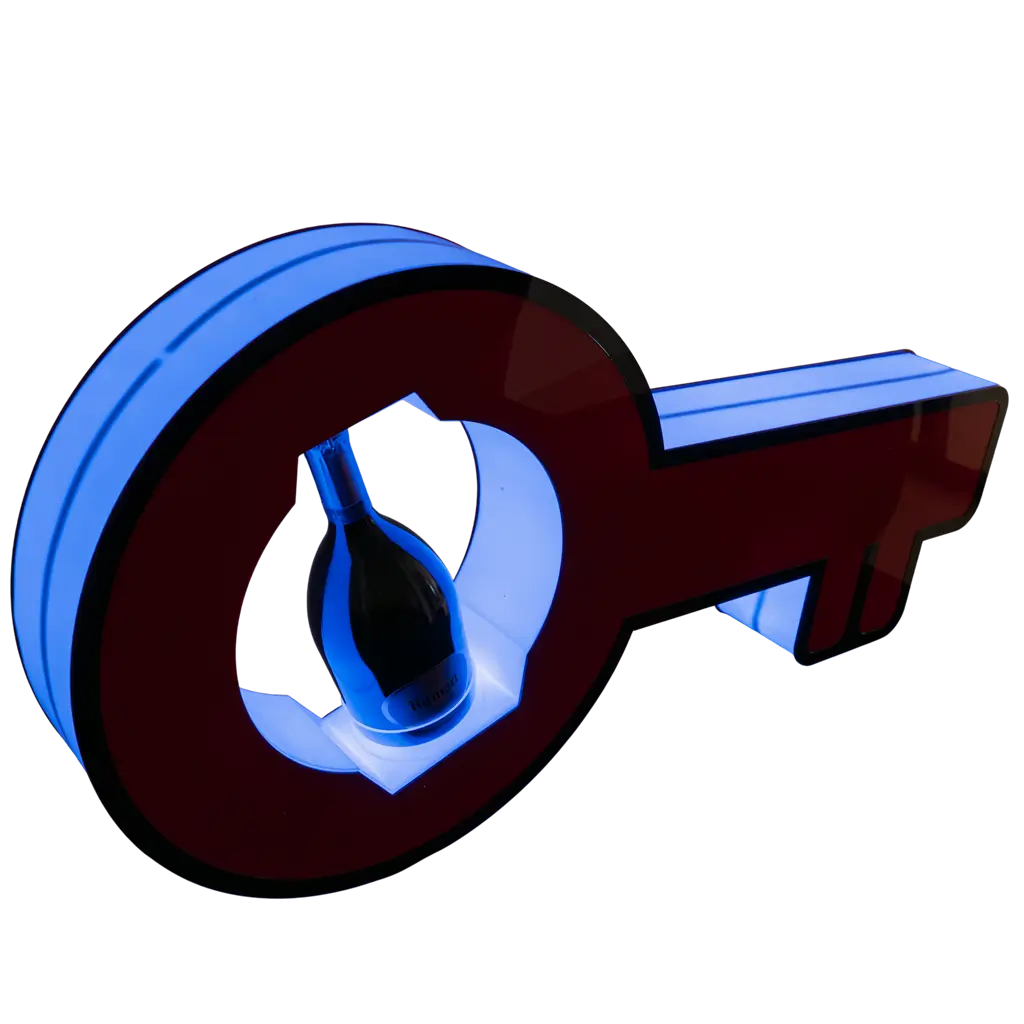 Ritual de servicio clave - Expositor de botellas VIP iluminado | By Sparklers®.